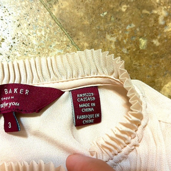 TED BAKER PEACHY PINK BLOUSE - Picture 7 of 8